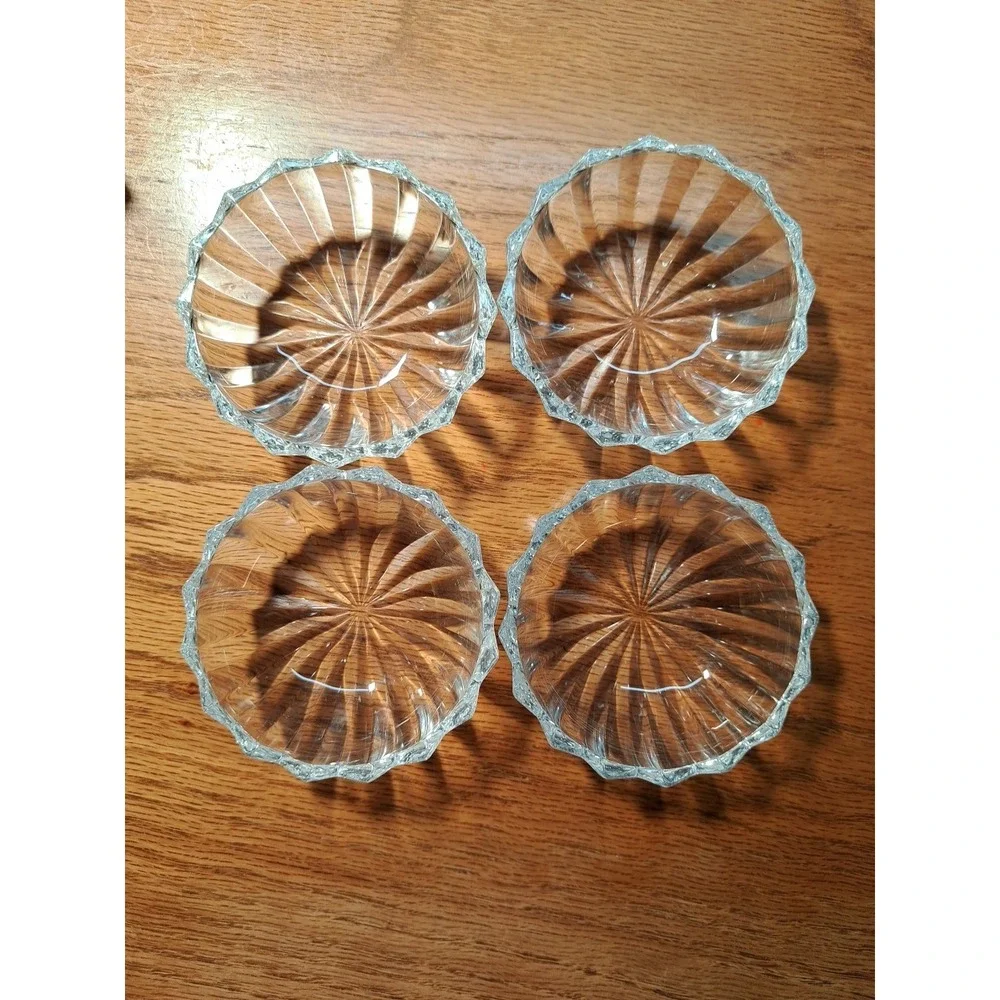 Mikasa Sunbeam Crystal Condiment Bowls Set Of 4, 3